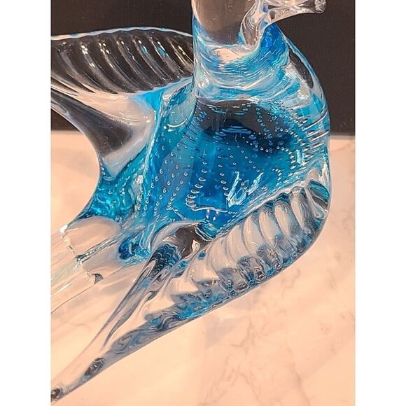 Vintage Mid Century FM Konstglas Style Glass Bird Controlled Bubbles Art Glass - Picture 12 of 15